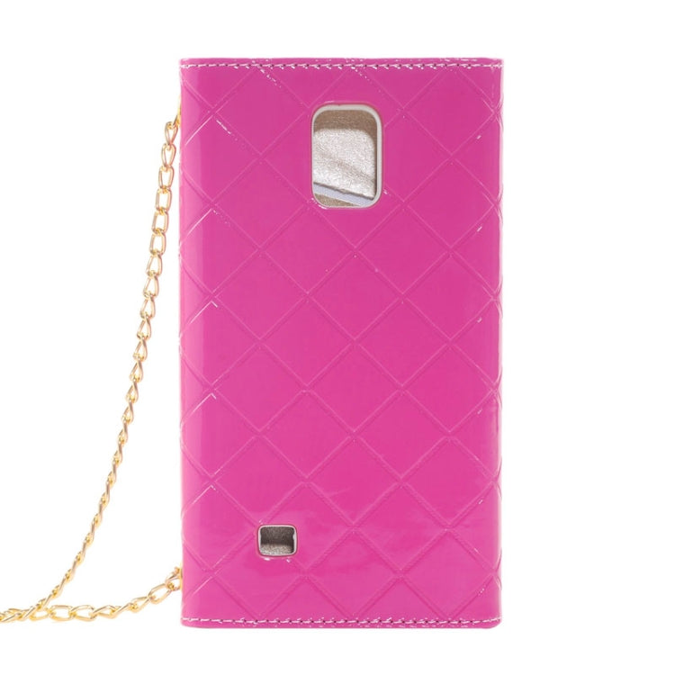 Wallet Style Leather Case with Chain & Card Slots & Money Pocket for Galaxy Note 4