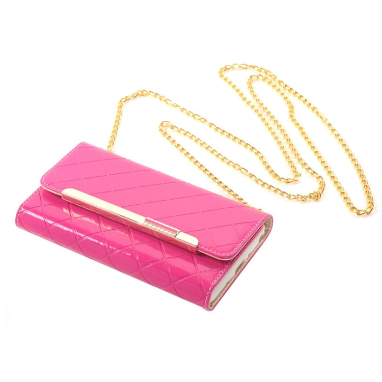 Wallet Style Leather Case with Chain & Card Slots & Money Pocket for Galaxy Note 4