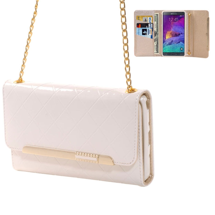 Wallet Style Leather Case with Chain & Card Slots & Money Pocket for Galaxy Note 4