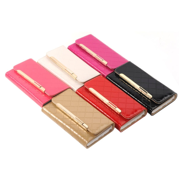 Wallet Style Leather Case with Chain & Card Slots & Money Pocket for Galaxy Note 4