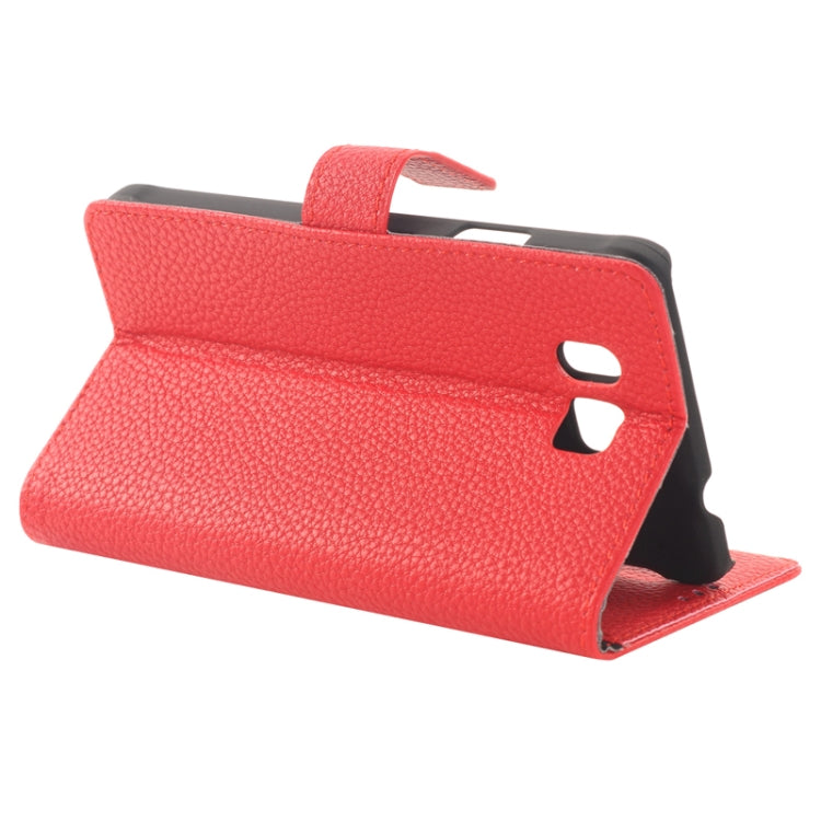 Litchi Texture Horizontal Flip Smart Leather Case with Holder & Card Slots & Wallet for Galaxy Alpha / G8508S
