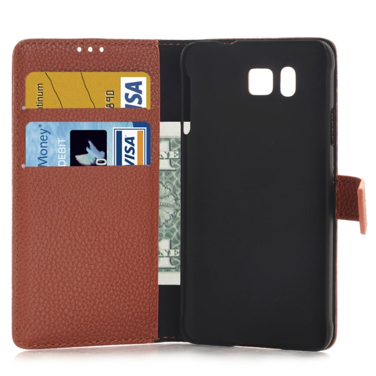 Litchi Texture Horizontal Flip Smart Leather Case with Holder & Card Slots & Wallet for Galaxy Alpha / G8508S