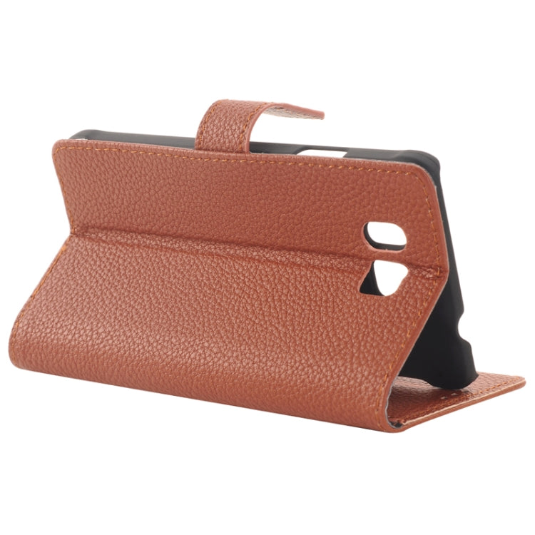 Litchi Texture Horizontal Flip Smart Leather Case with Holder & Card Slots & Wallet for Galaxy Alpha / G8508S