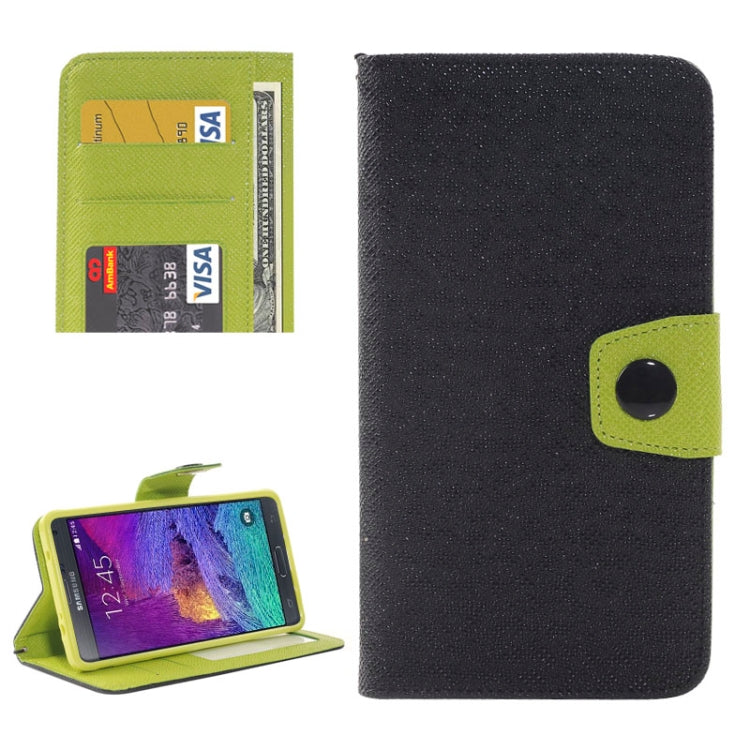 Color Matching Style Leather Case with Holder & Card Slots & Money Pocket for Galaxy Note 4