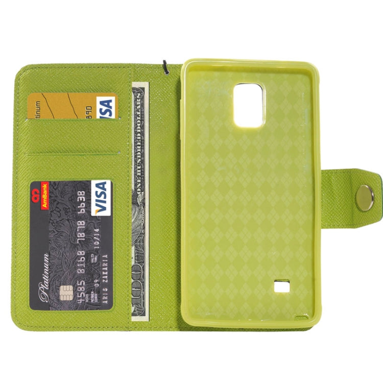 Color Matching Style Leather Case with Holder & Card Slots & Money Pocket for Galaxy Note 4