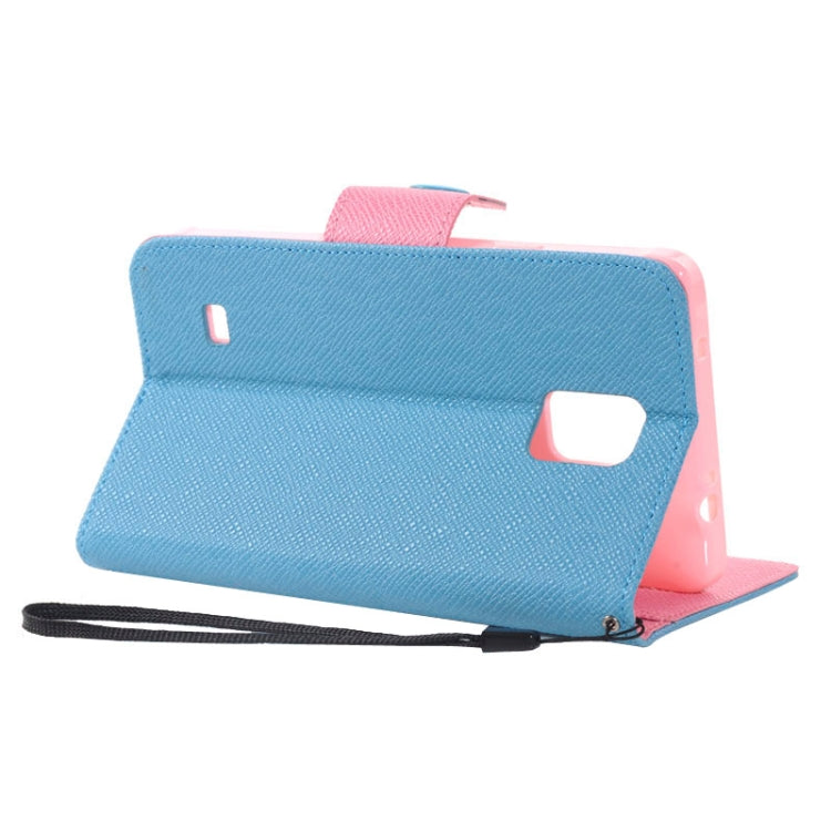 Color Matching Style Leather Case with Holder & Card Slots & Money Pocket for Galaxy Note 4