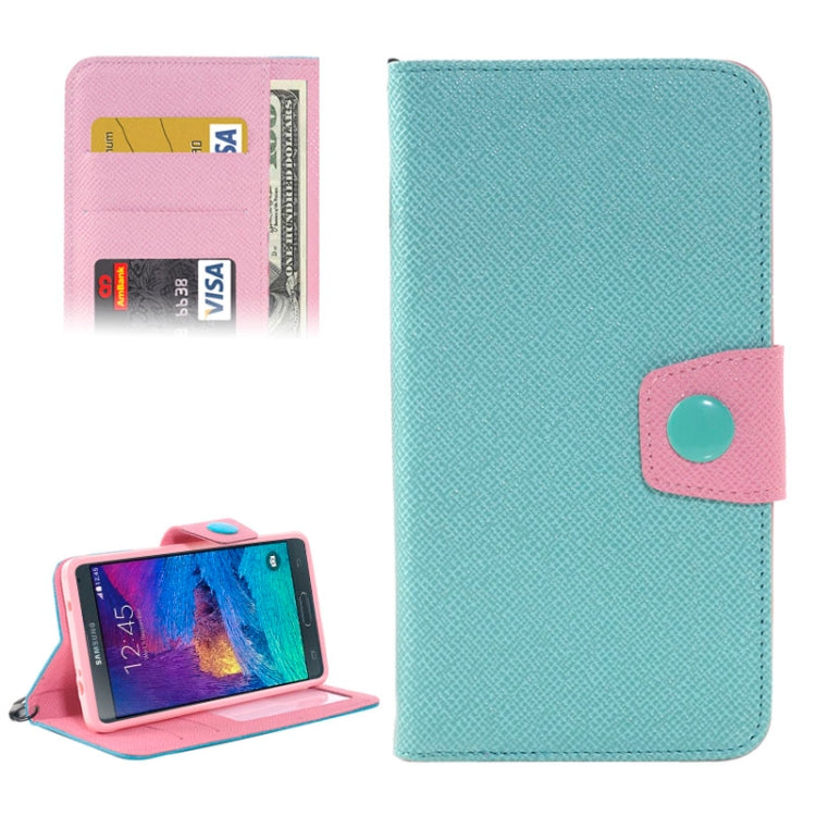 Color Matching Style Leather Case with Holder & Card Slots & Money Pocket for Galaxy Note 4