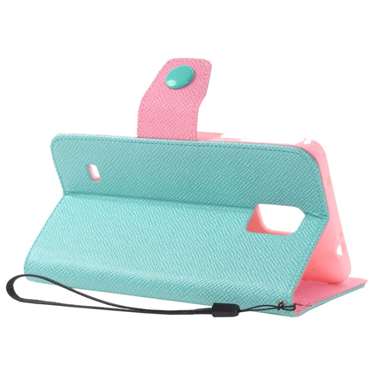 Color Matching Style Leather Case with Holder & Card Slots & Money Pocket for Galaxy Note 4
