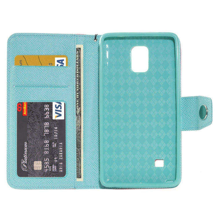 Color Matching Style Leather Case with Holder & Card Slots & Money Pocket for Galaxy Note 4