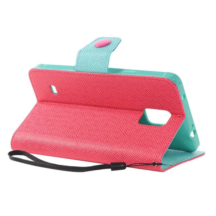 Color Matching Style Leather Case with Holder & Card Slots & Money Pocket for Galaxy Note 4
