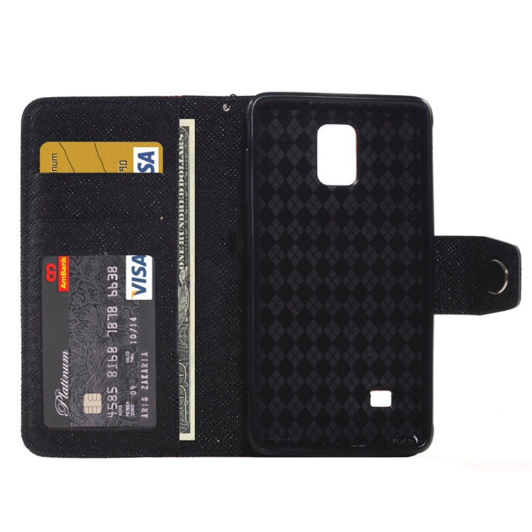 Color Matching Style Leather Case with Holder & Card Slots & Money Pocket for Galaxy Note 4