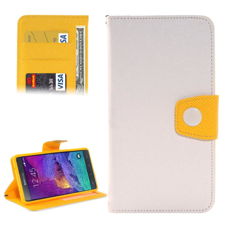 Color Matching Style Leather Case with Holder & Card Slots & Money Pocket for Galaxy Note 4