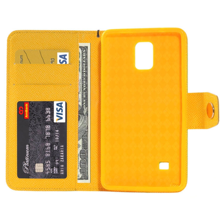 Color Matching Style Leather Case with Holder & Card Slots & Money Pocket for Galaxy Note 4