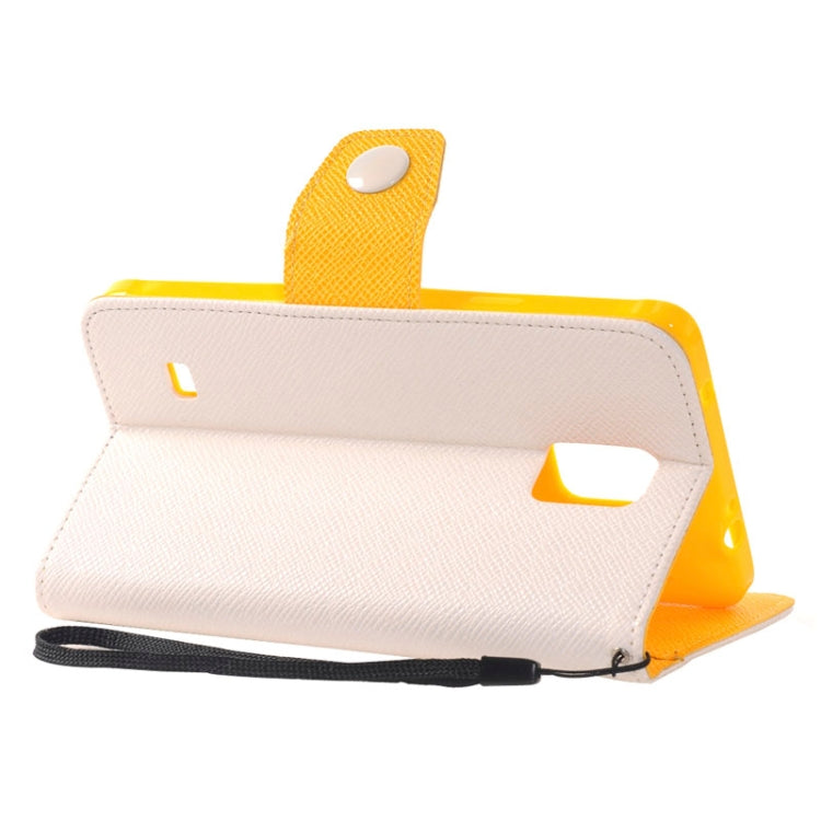 Color Matching Style Leather Case with Holder & Card Slots & Money Pocket for Galaxy Note 4