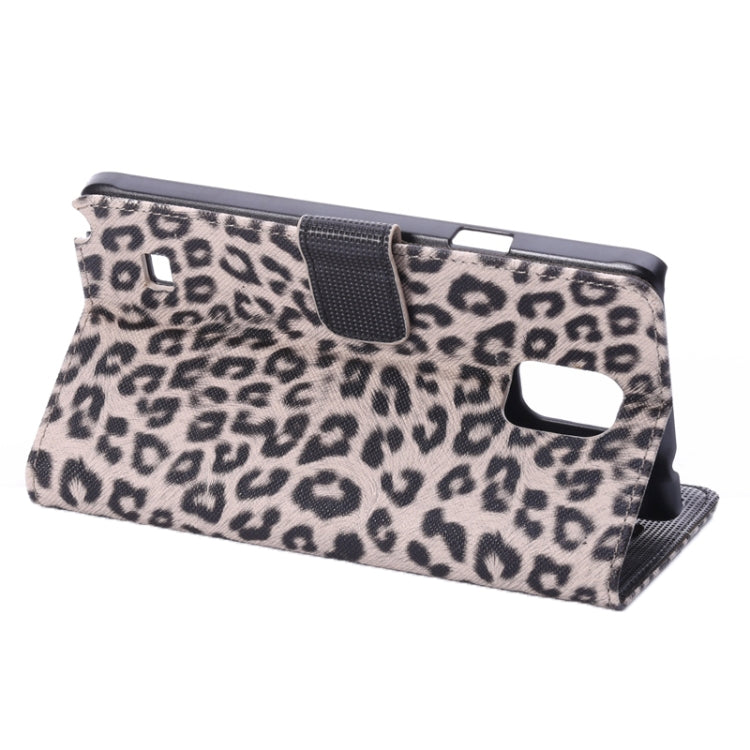 Leopard Pattern Leather Case with Holder & Card Slots & Money Pocket for Galaxy Note 4
