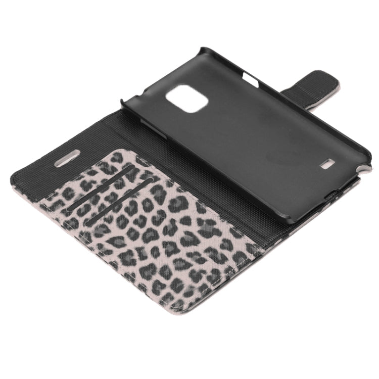 Leopard Pattern Leather Case with Holder & Card Slots & Money Pocket for Galaxy Note 4