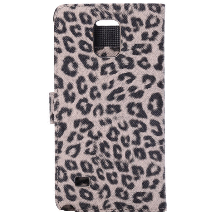 Leopard Pattern Leather Case with Holder & Card Slots & Money Pocket for Galaxy Note 4