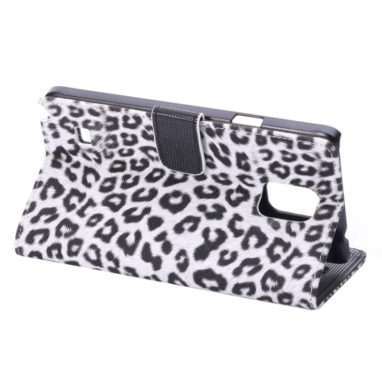Leopard Pattern Leather Case with Holder & Card Slots & Money Pocket for Galaxy Note 4