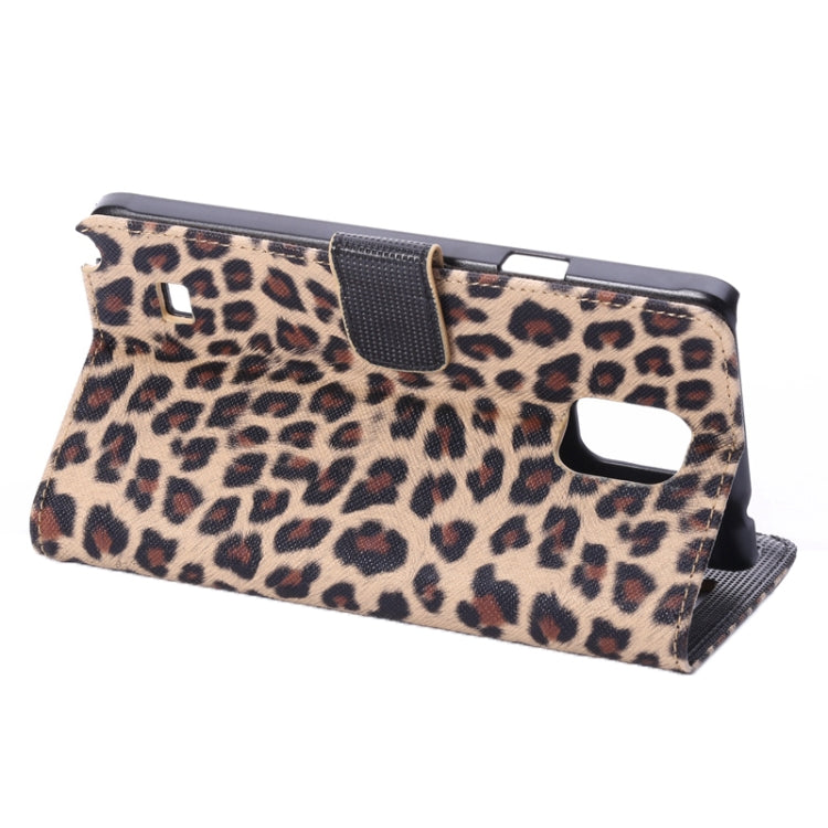 Leopard Pattern Leather Case with Holder & Card Slots & Money Pocket for Galaxy Note 4