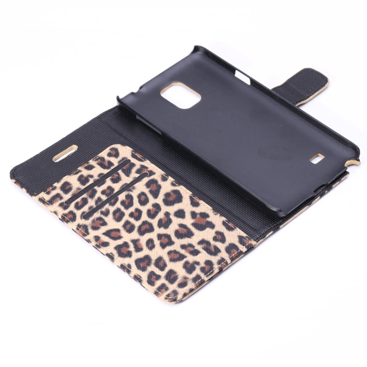 Leopard Pattern Leather Case with Holder & Card Slots & Money Pocket for Galaxy Note 4