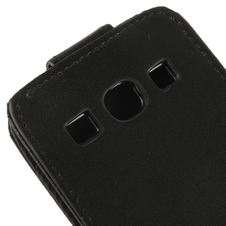 Vertical Flip Leather Case for Galaxy Trend 3 / G3502 (Black)