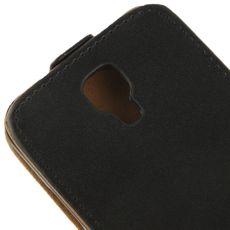 High Quality Vertical Flip Leather Case for Galaxy J / N075T (Black)