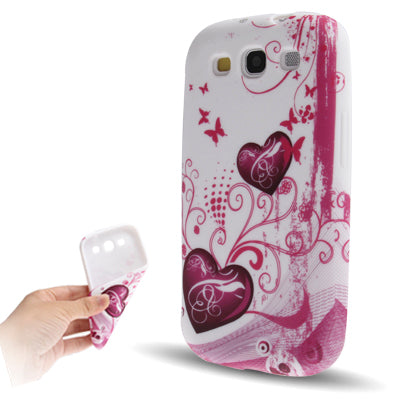Heart Pattern TPU Protective Case for Galaxy SIII / i9300