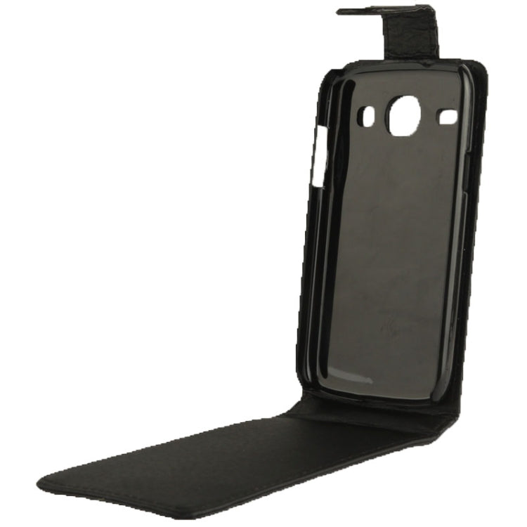 Vertical Flip Leather Case for Galaxy Style DUOS /i8262(Black)