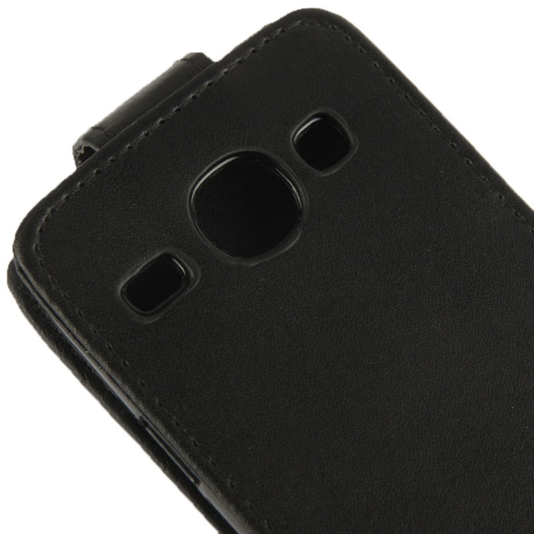 Vertical Flip Leather Case for Galaxy Style DUOS /i8262(Black)