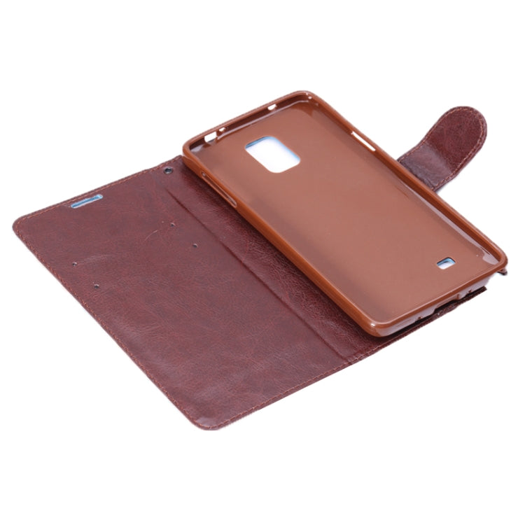 Flower Pattern Leather Case with Holder and Card Slots for Galaxy Note 4