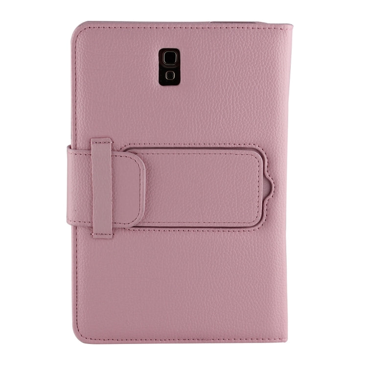For Galaxy Tab S 8.4 / T700 Bluetooth Keyboard Litchi Texture Leather Tablet Case with Sleep / Wake-up Function & Holder