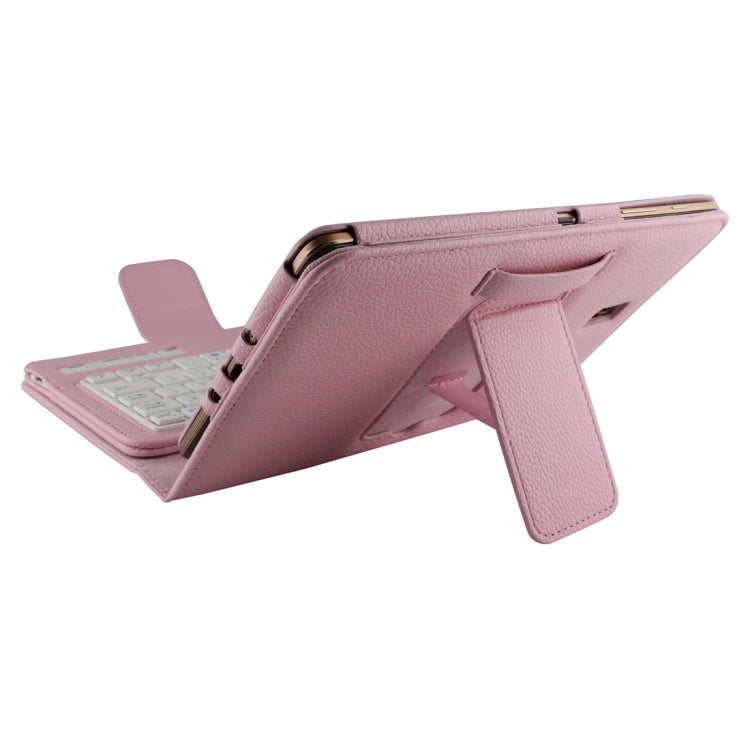 For Galaxy Tab S 8.4 / T700 Bluetooth Keyboard Litchi Texture Leather Tablet Case with Sleep / Wake-up Function & Holder
