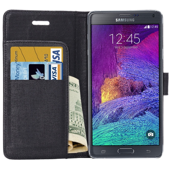 Oracle Texture Leather Case with Holder & Card Slots & Money Pocket for Galaxy Note 4