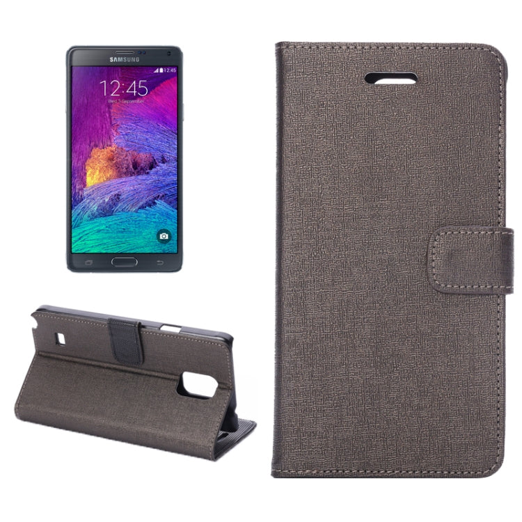 Oracle Texture Leather Case with Holder & Card Slots & Money Pocket for Galaxy Note 4
