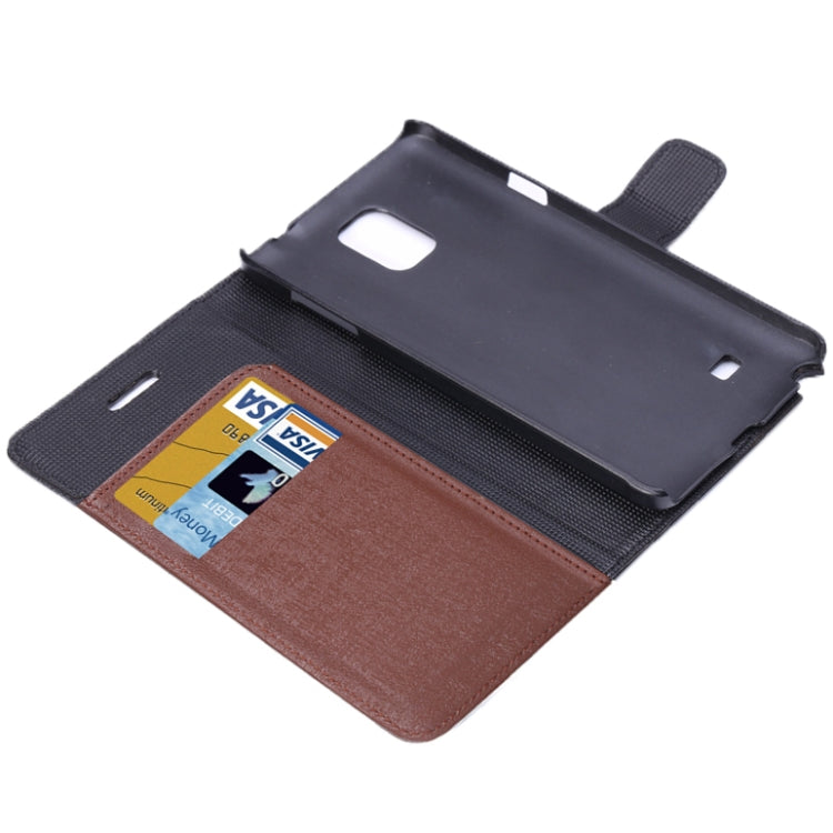 Oracle Texture Leather Case with Holder & Card Slots & Money Pocket for Galaxy Note 4