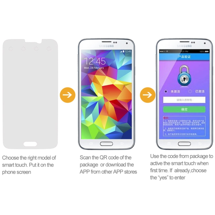 Smart Touch Tempered Glass Film with Shortcut Key Function for Galaxy S5 / G900