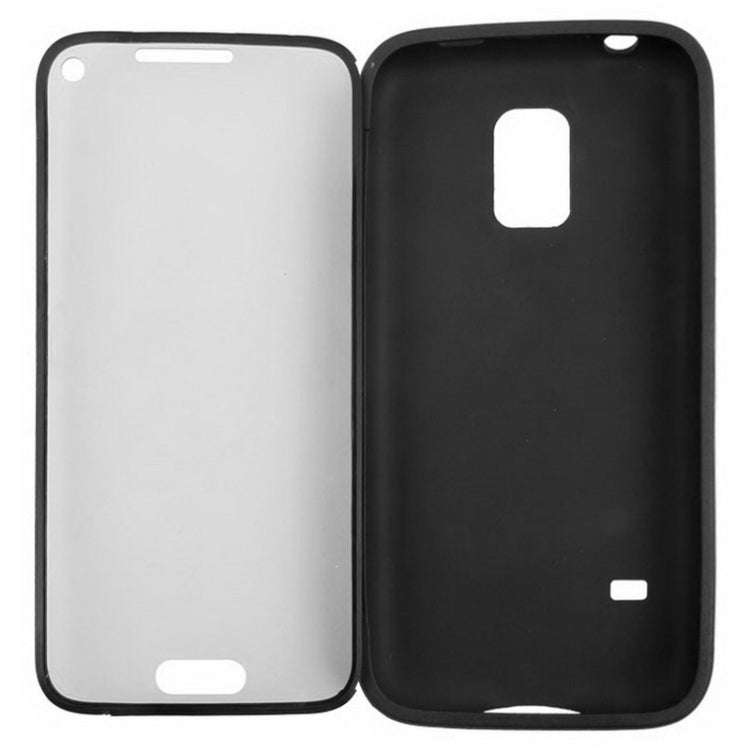 Horizontal Flip Frosted TPU Protection Case for Galaxy S5 mini / G800