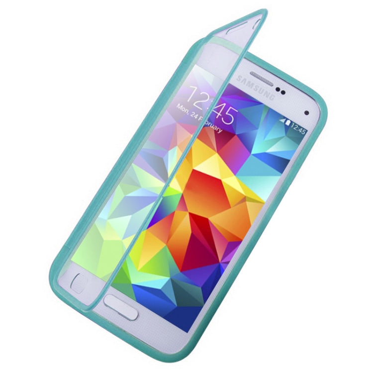 Horizontal Flip Frosted TPU Protection Case for Galaxy S5 mini / G800