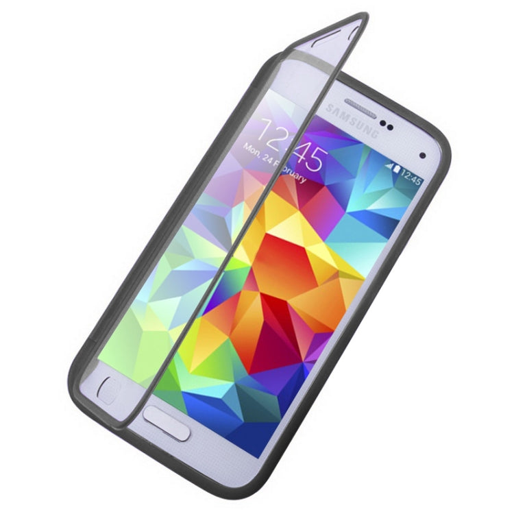 Horizontal Flip Frosted TPU Protection Case for Galaxy S5 mini / G800