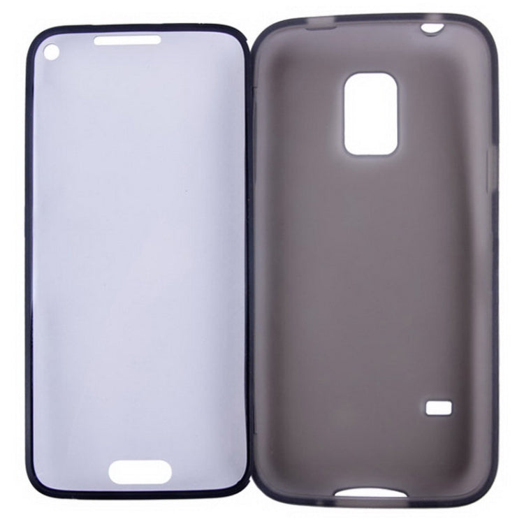 Horizontal Flip Frosted TPU Protection Case for Galaxy S5 mini / G800