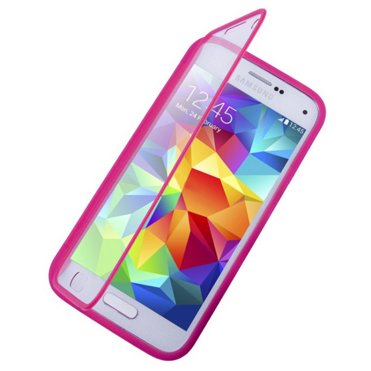 Horizontal Flip Frosted TPU Protection Case for Galaxy S5 mini / G800