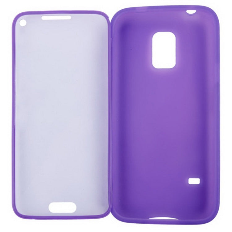 Horizontal Flip Frosted TPU Protection Case for Galaxy S5 mini / G800