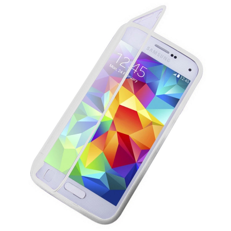 Horizontal Flip Frosted TPU Protection Case for Galaxy S5 mini / G800