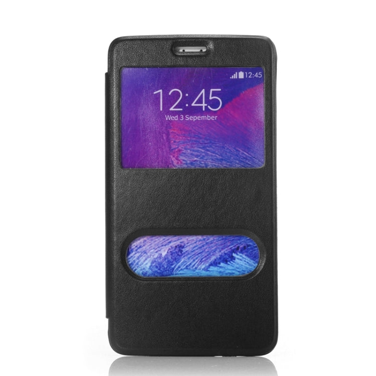Sheepskin Texture Horizontal Flip TPU + PU Leather Case with Call Display ID & Holder for Samaung Galaxy Note 4