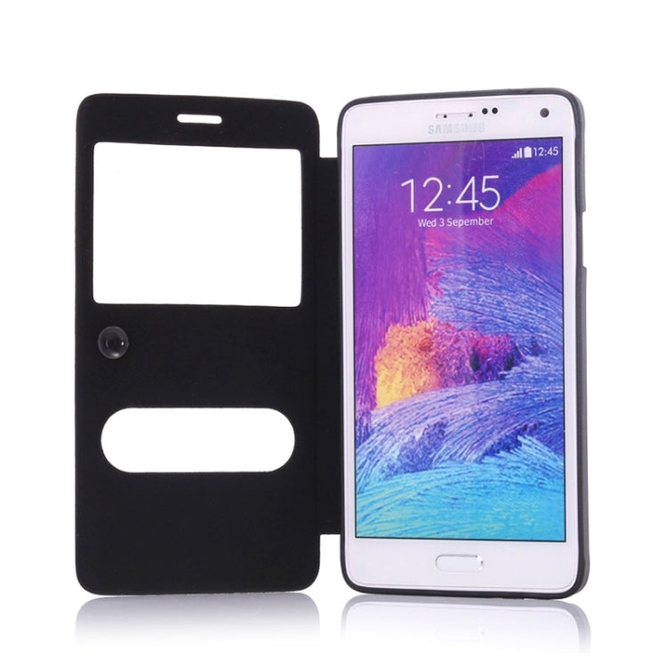 Sheepskin Texture Horizontal Flip TPU + PU Leather Case with Call Display ID & Holder for Samaung Galaxy Note 4