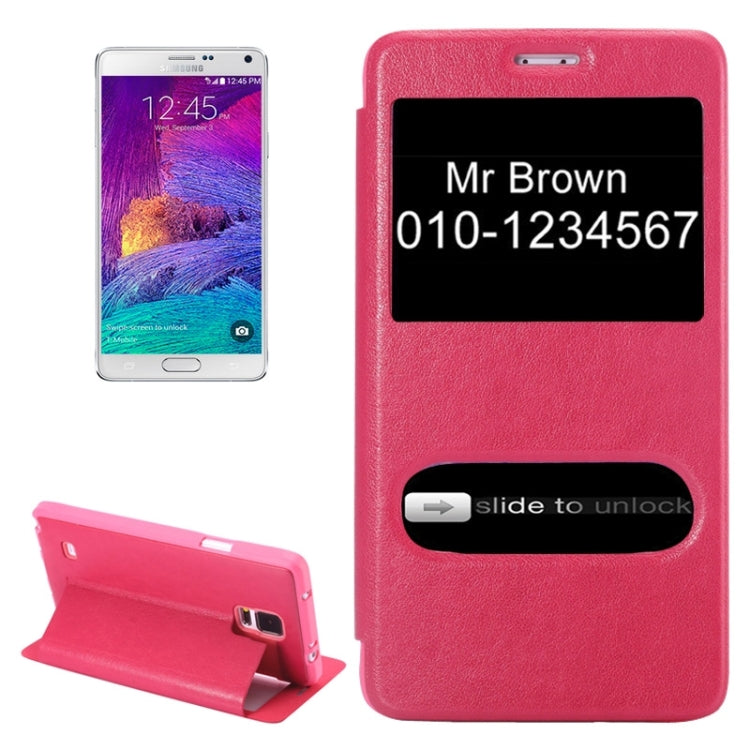 Sheepskin Texture Horizontal Flip TPU + PU Leather Case with Call Display ID & Holder for Samaung Galaxy Note 4