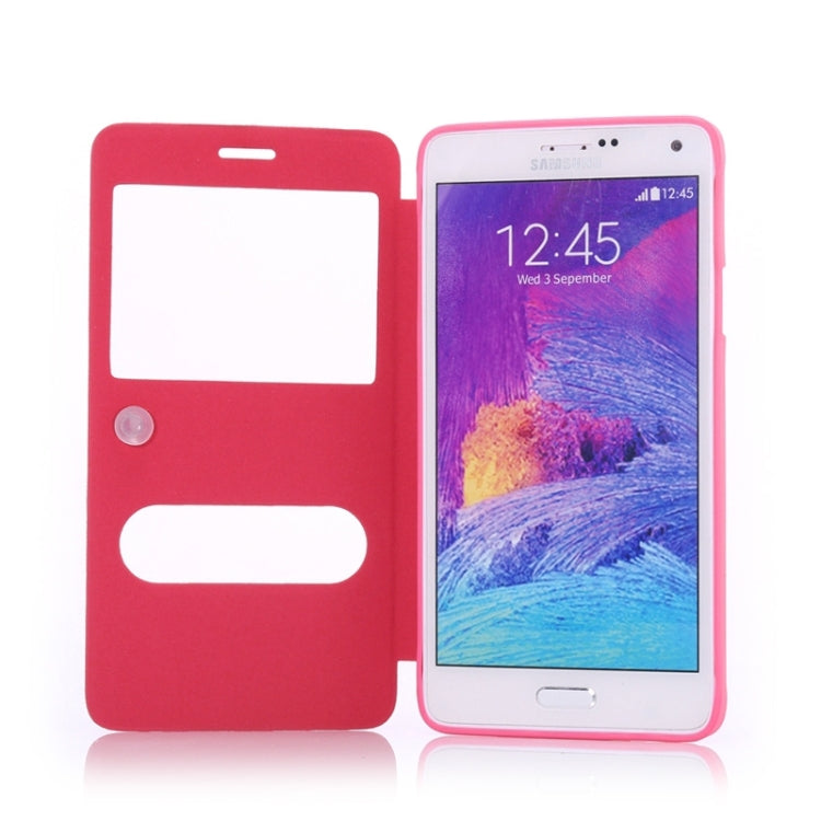 Sheepskin Texture Horizontal Flip TPU + PU Leather Case with Call Display ID & Holder for Samaung Galaxy Note 4