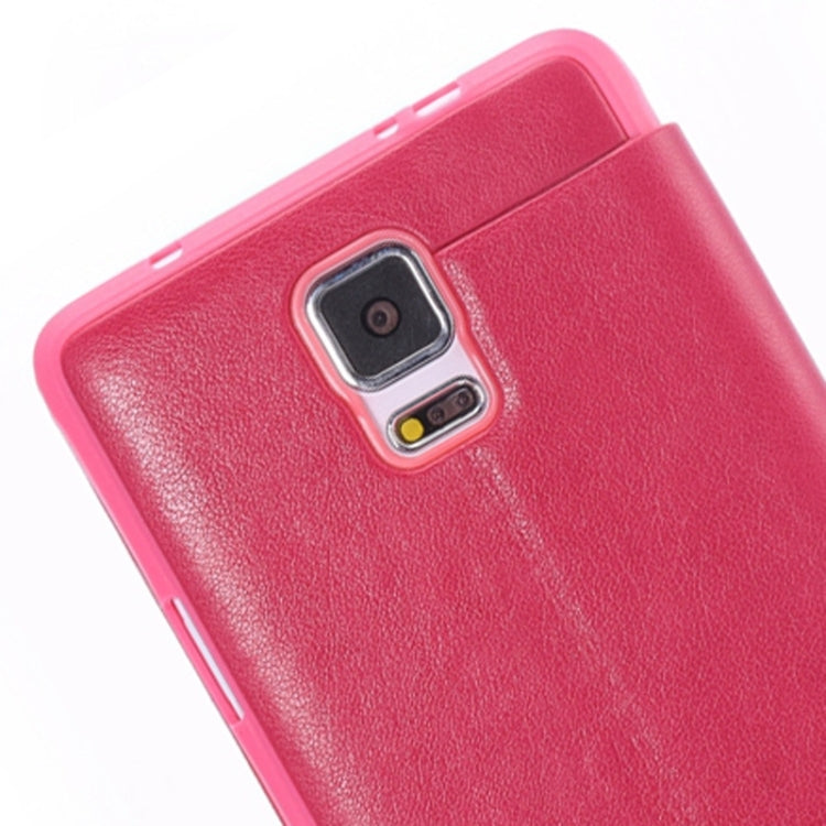 Sheepskin Texture Horizontal Flip TPU + PU Leather Case with Call Display ID & Holder for Samaung Galaxy Note 4