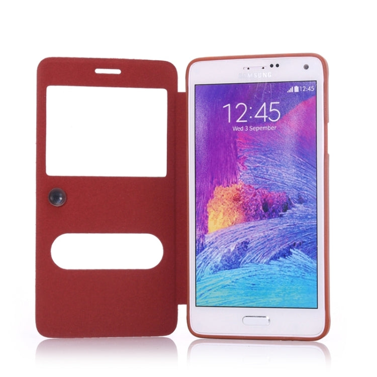 Sheepskin Texture Horizontal Flip TPU + PU Leather Case with Call Display ID & Holder for Samaung Galaxy Note 4