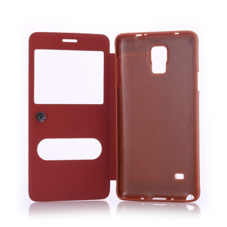Sheepskin Texture Horizontal Flip TPU + PU Leather Case with Call Display ID & Holder for Samaung Galaxy Note 4